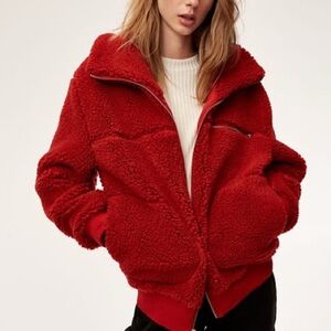 Wilfred Red Teddy Jacket